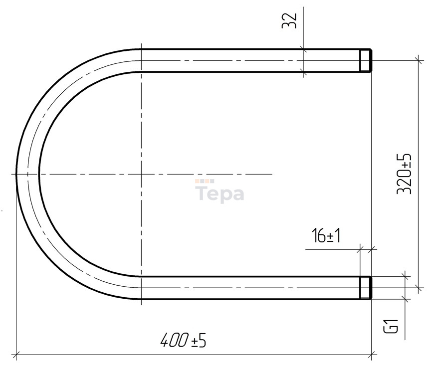 Водяной полотенцесушитель П-образный – купить в Москве | ТЕРА