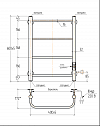 Электрический полотенцесушитель Мост (регулятор температуры, таймер, телескоп.держатели) - превью фото 4